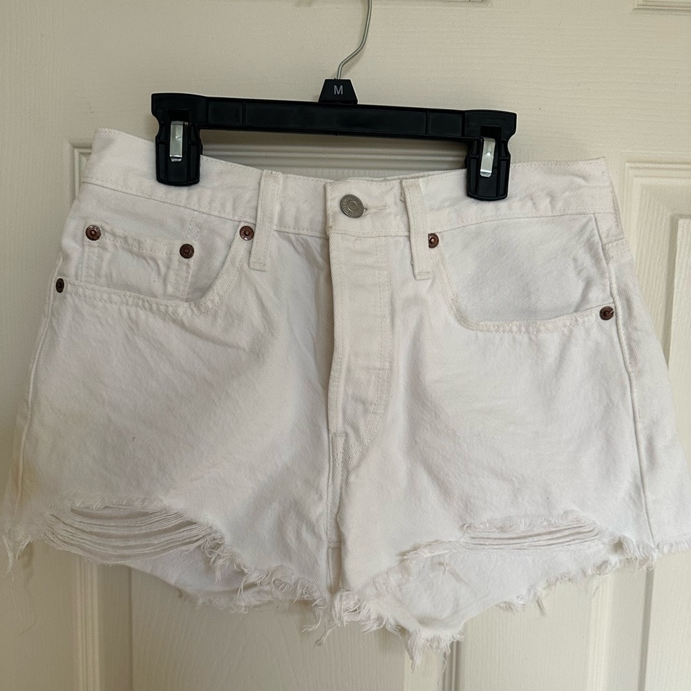 Levi’s White Denim Short Short